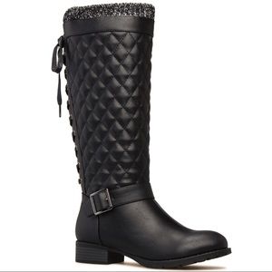 Quilted Flat Boots